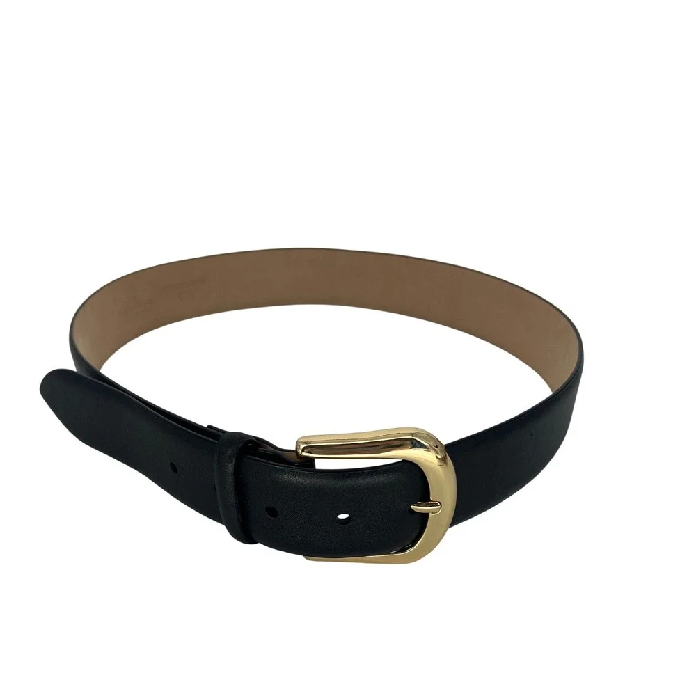 B-Low the Belt Kennedy Leather Belt Black Gold Size XS